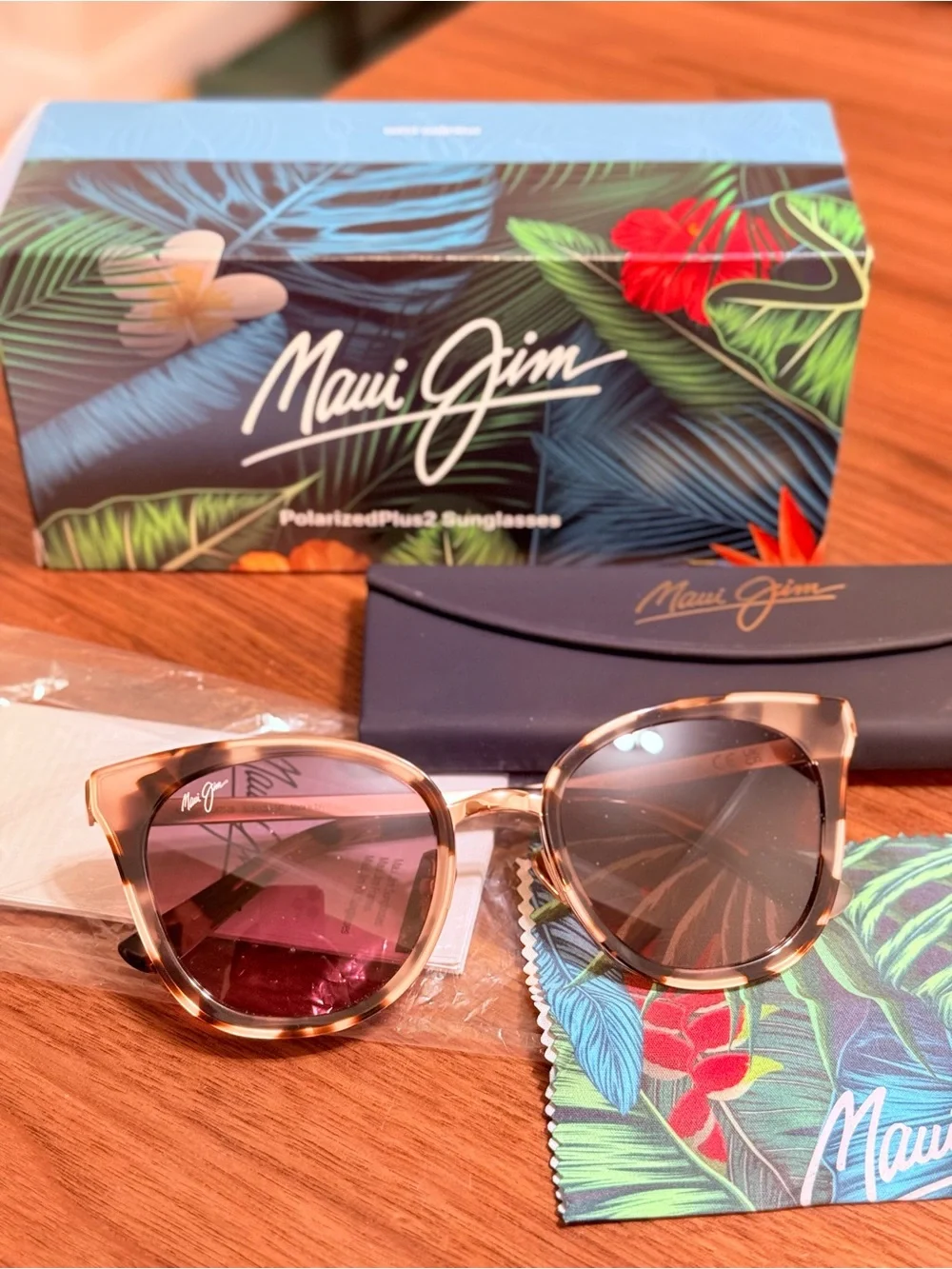 Maui Jim Women's Wood Rose Cat Eye